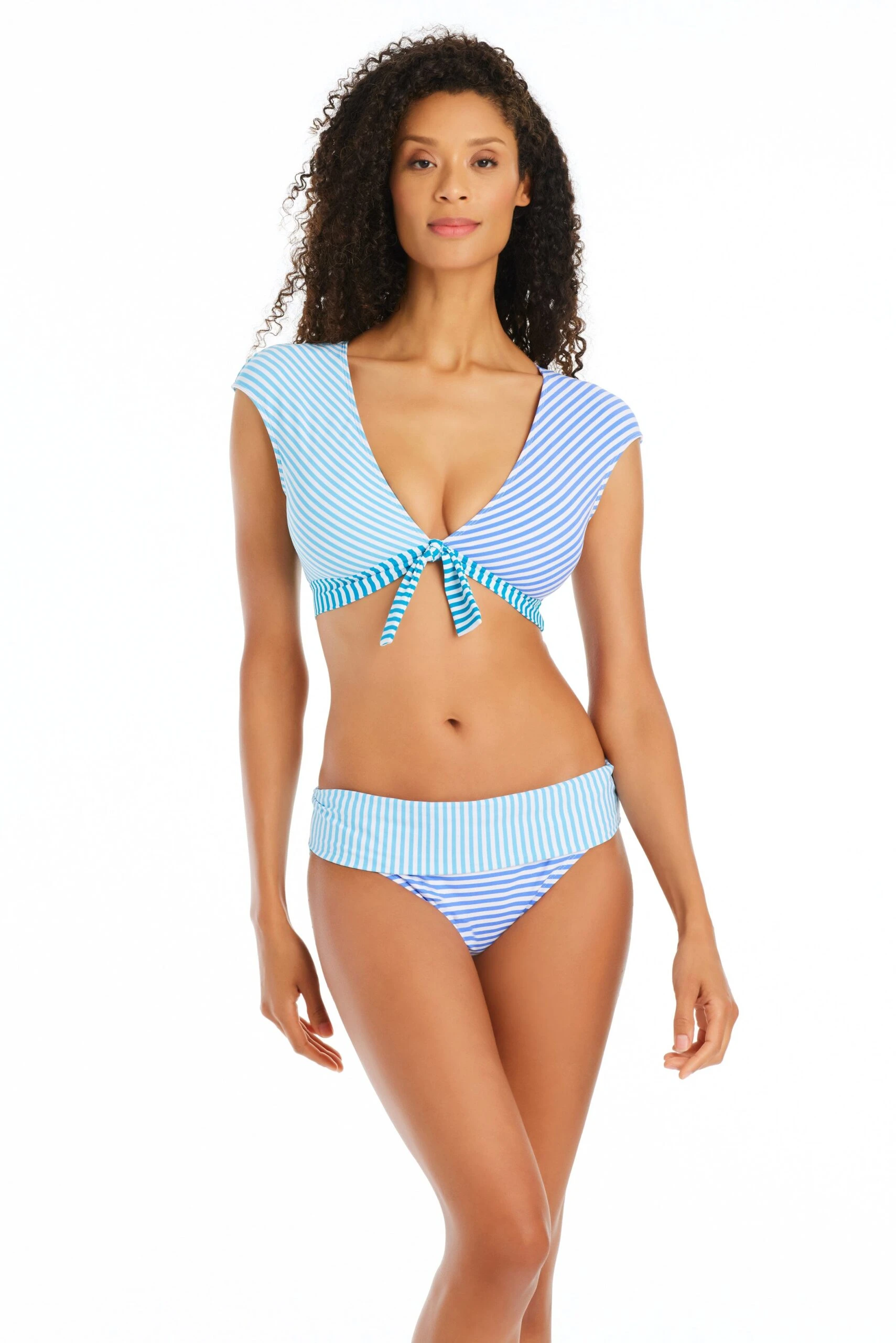 Stripe Tease Cap Sleeve Bikini Top 4 Stripe Tease Cap Sleeve Bikini Top - Image 2