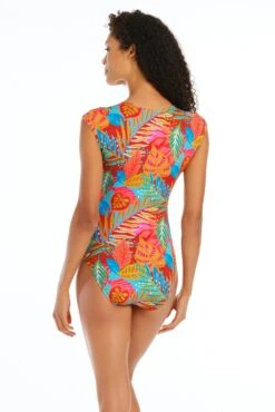 The Heat Is On Cap Sleeve One Piece Swimsuit -Bleu Rod Beattie Sales bleu rod the heat is on 1 pc the heat is on cap sleeve one piece swimsuit 35797234286767