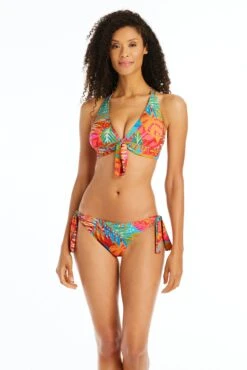 The Heat Is On Halter V Neck Bikini Top -Bleu Rod Beattie Sales bleu rod the heat is on bikini top 4 ht multi the heat is on halter v neck bikini top 35797438365871