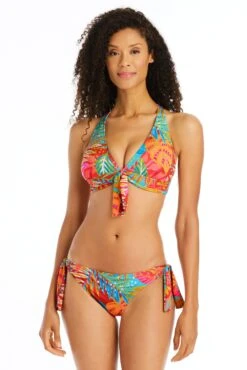 The Heat Is On Halter V Neck Bikini Top