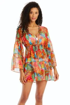 The Heat Is On Open Front Dress Cover Up