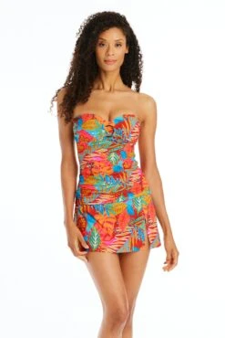 The Heat Is On Draped Bandeau Tankini Top 12 The Heat Is On Draped Bandeau Tankini Top -Bleu Rod Beattie Sales bleu rod the heat is on tankini 4 ht multi the heat is on draped bandeau tankini top 35797241856175