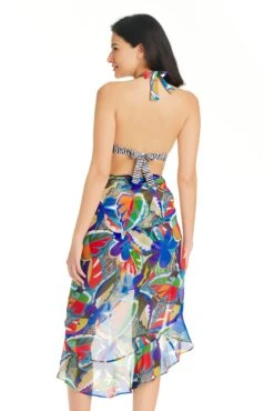 The Mix Long Chiffon Ruffle Pareo Cover Up -Bleu Rod Beattie Sales bleu rod themix pareo cover up the mix long chiffon ruffle pareo cover up 36109934100655