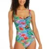 Tropical Flight One Piece Shirred Bandeau Swimsuit 1 Tropical Flight One Piece Shirred Bandeau Swimsuit -Bleu Rod Beattie Sales bleu rod tropical flight 1 pc tropical flight one piece shirred bandeau swimsuit 36447913246895