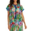 Tropical Flight Short Dress Cover Up -Bleu Rod Beattie Sales bleu rod tropical flight dress cover up s tf multi tropical flight short dress cover up 35796952645807