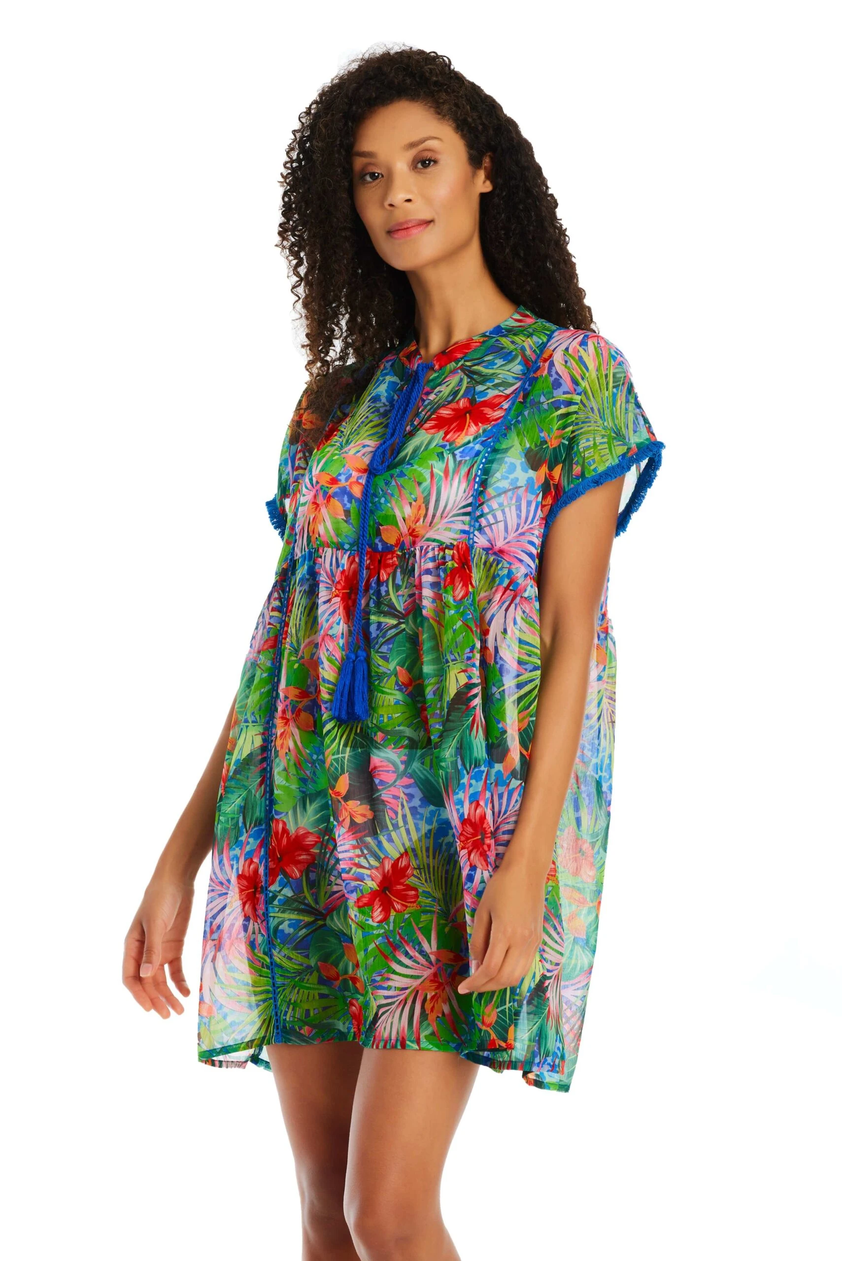 Tropical Flight Short Dress Cover Up 4 Tropical Flight Short Dress Cover Up - Image 2