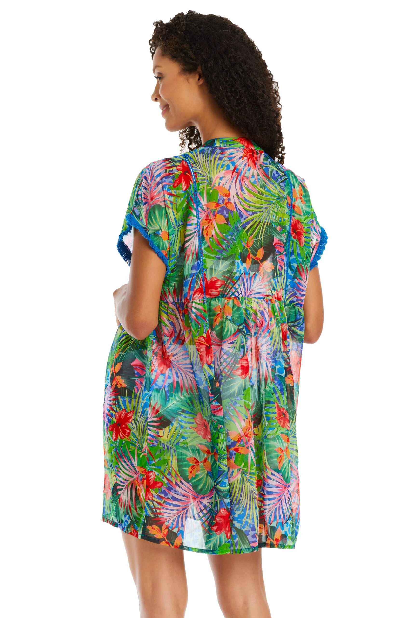 Tropical Flight Short Dress Cover Up 5 Tropical Flight Short Dress Cover Up - Image 3