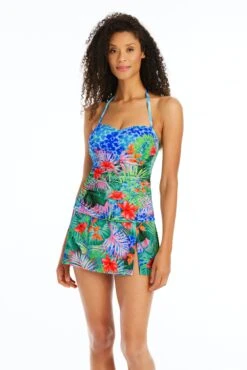 Tropical Flight Shirred Bandeau Tankini Top -Bleu Rod Beattie Sales bleu rod tropical flight tankini tropical flight shirred bandeau tankini top 35796940816559