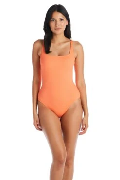 Walk The Line Scoop Neck Ribbed One Piece Swimsuit -Bleu Rod Beattie Sales bleu rod walk the line 1 pc square neck ribbed one piece swimsuit wl 35118948319407