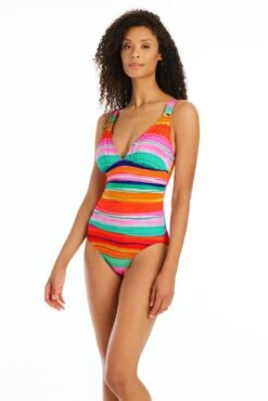 Winning Streak Surplice One Piece Swimsuit -Bleu Rod Beattie Sales bleu rod winning streak 1 pc winning streak surplice one piece swimsuit 35796354334895