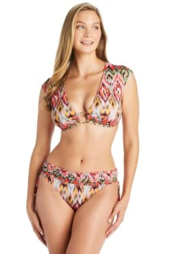 Free Spirit Cap Sleeve Bikini Top