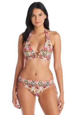 Free Spirit Halter V Neck Bikini Top