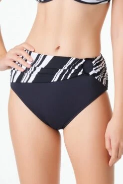 New Wave High Waisted Draped Bikini Bottom