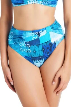 Too Hot To Handle Draped High Waisted Bikini Bottom