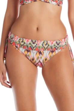Free Spirit Shirred Side Sarong Hipster Bikini Bottom