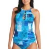 Too Hot To Handle High Neck Tankini Top -Bleu Rod Beattie Sales blue rod fsale tankini too hot to handle high neck tankini top 36447839322287 1