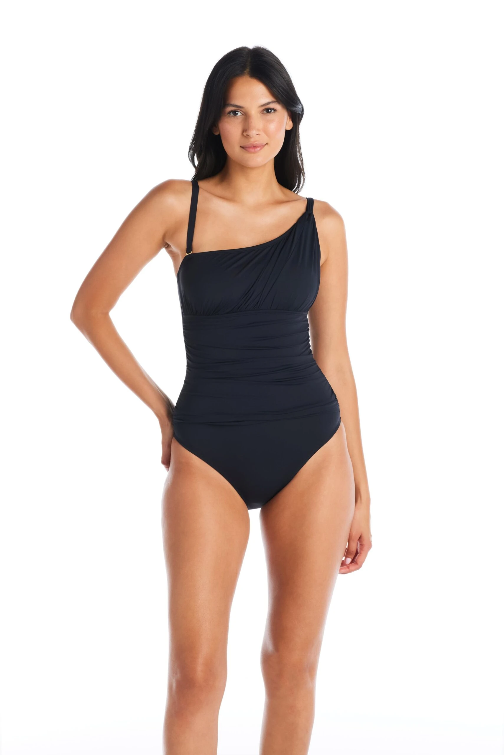 Let's Get Twisted Shirred One Shoulder One Piece Swimsuit 8 Let's Get Twisted Shirred One Shoulder One Piece Swimsuit - Image 6